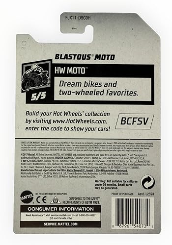 Miniatura 2 de Hot Wheels 2018 50 aniversario HW Moto Blastous Moto (Motorcycl) 179/365, granate