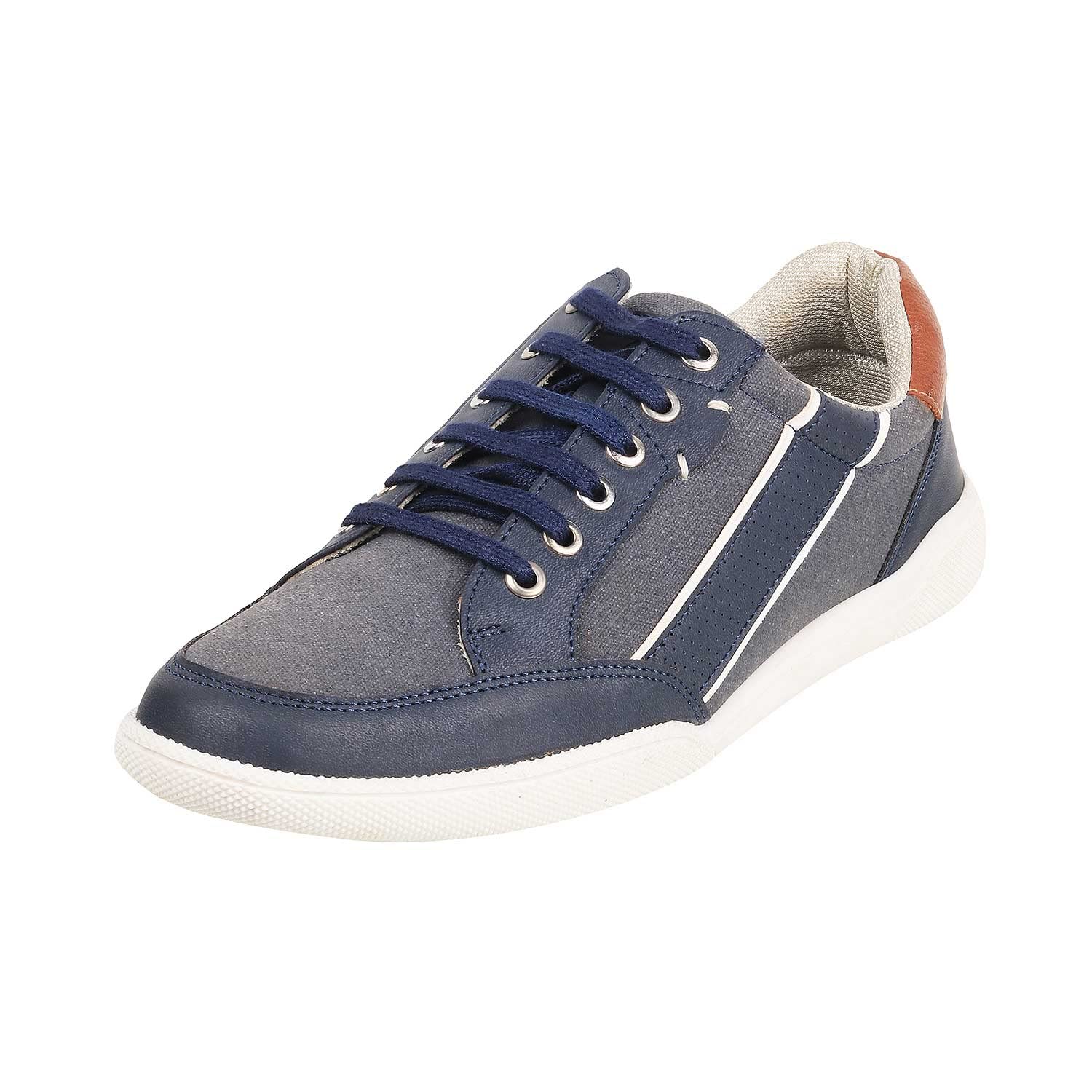 Metro Mens Blue Canvas and Faux Leather Casual Stylish Active Sneakers UK/6 EU/40 (71-8831) (B0BQ3T3MCL) Amazon Price History, Amazon Price Tracker
