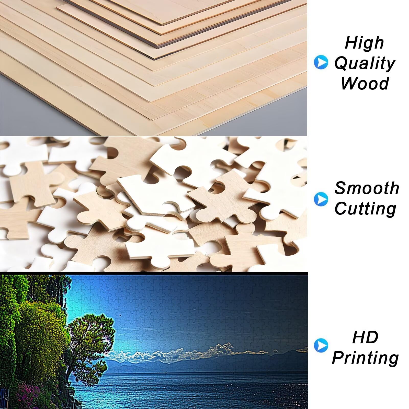4000 puzzli dla dorosłych, krajobraz dla dorosłych, 4000 elementów, drewniane puzzle z kolorowym pudełkiem, rodzinne gry edukacyjne, prezenty dla kobiet, wystrój domu, motyw: (ocean), -3454