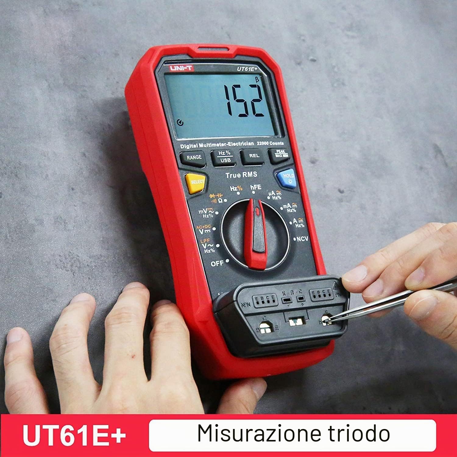 UNI-T UT61E+ Handheld Professionale Multimetro Digitale Tester Unità True RMS Auto Range 6000 Conteggi DC AC 1000V