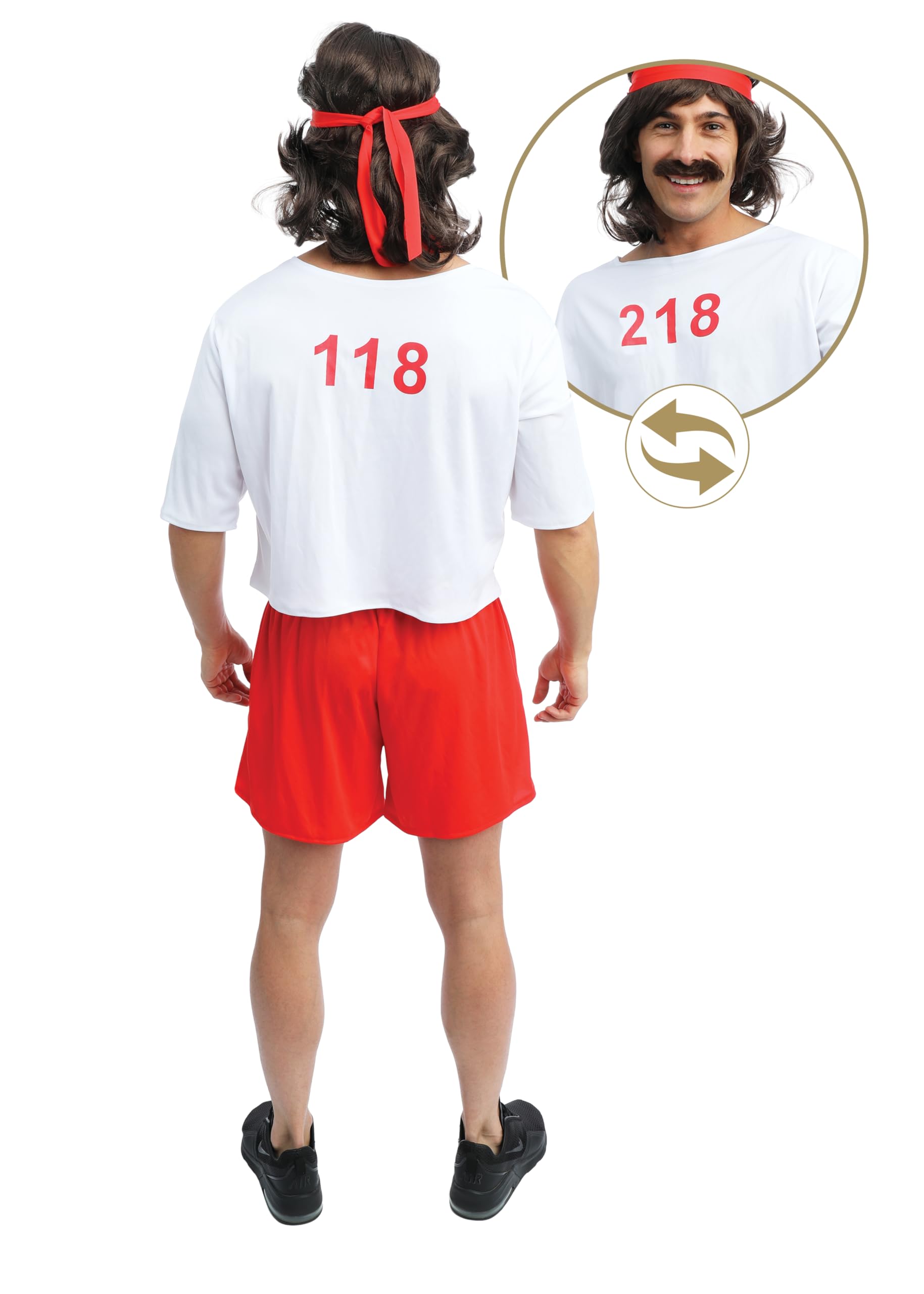 P’TIT CLOWN - Costume, Déguisement 118 218 - T-Shirt réversible, Short, Bandeau, Poignets - Pour Carnaval, EVG, EVJF, Festivals, Nouvel An, Fêtes à Thèmes - Polyester - Adulte