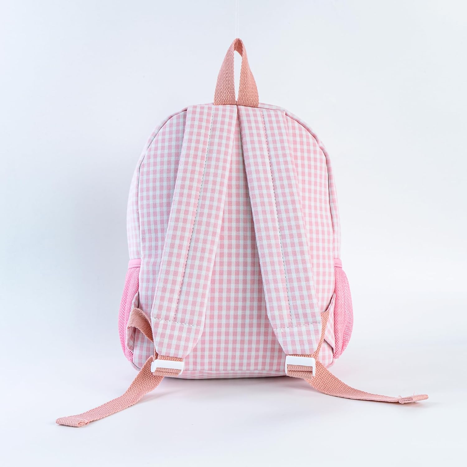 MT WORLD Daycare Backpacks with Lunch Boxes Set,Personalized Checkered Backpacks and Lunchboxes,Travel Daypack with Lunch Bag,Pink Checkered Daypack Lunchbags Set