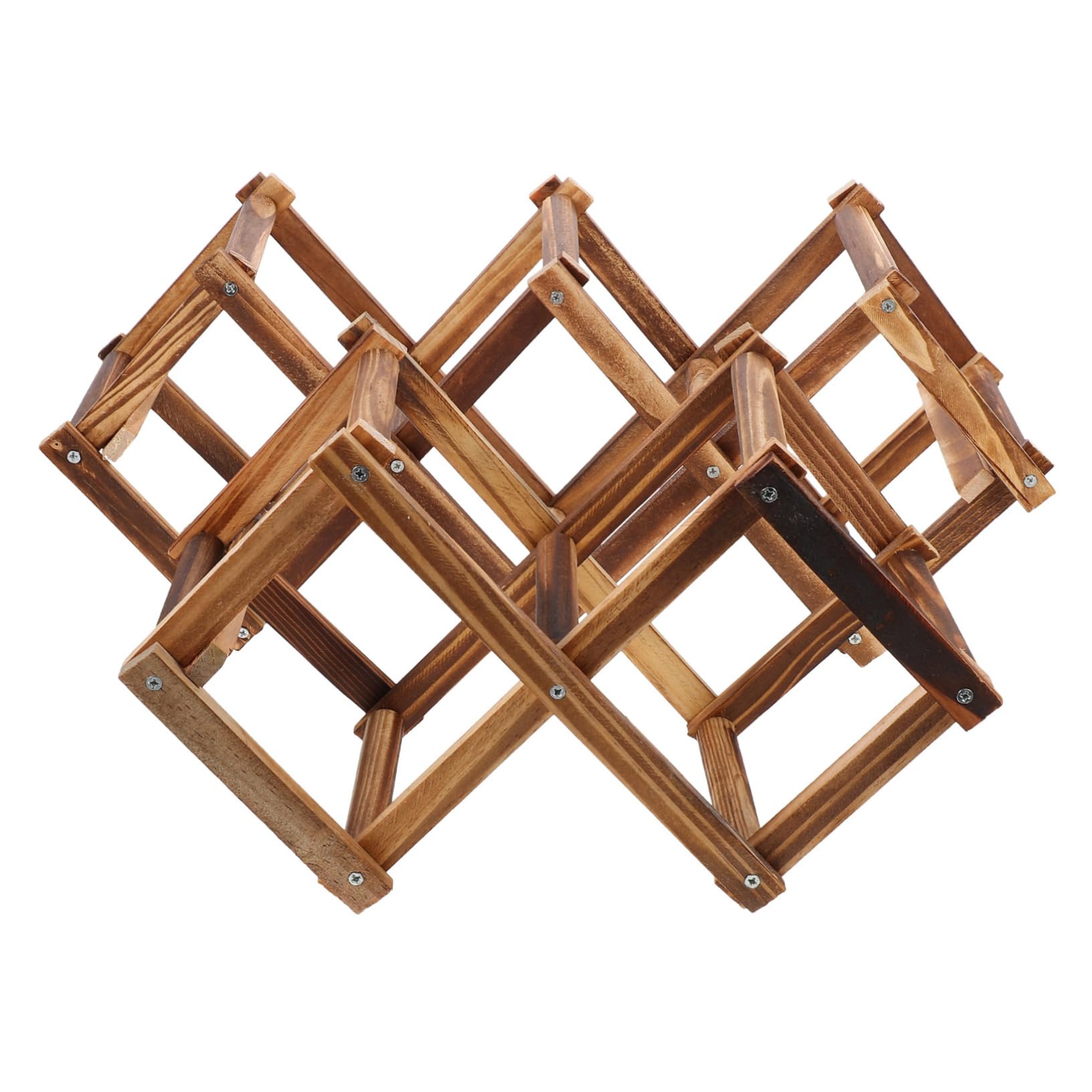 Casier à vin en bois marron lot de 2 étagères compactes pour 3 à 5 bouteilles
