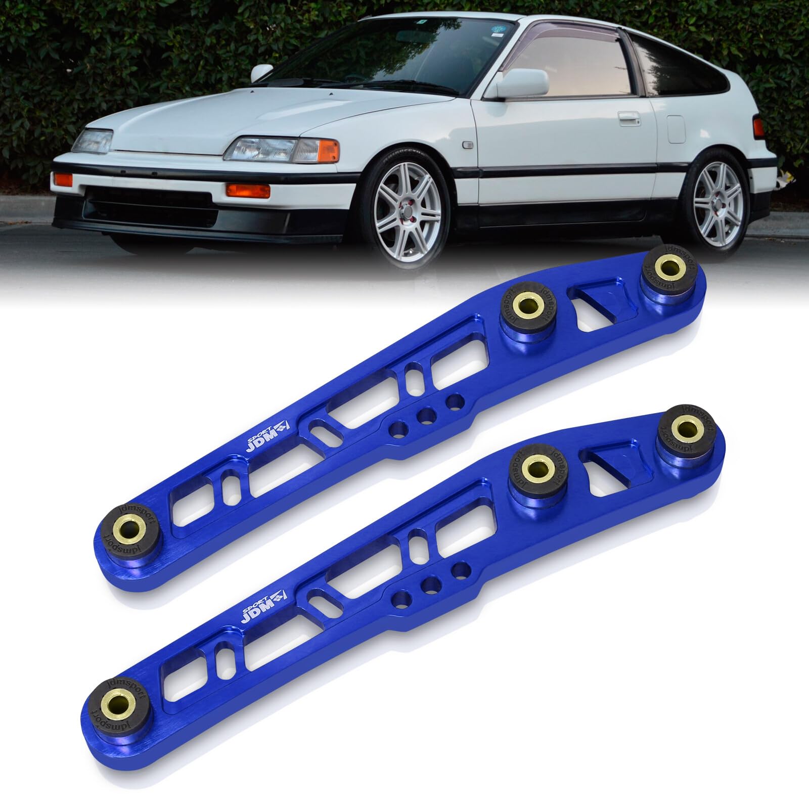 AJP Distributors Blue JDM LCA Rear Lower Control Arms Suspension Compatible/Replacement For Civic CRX Del Sol Integra EF EG DC 1988 1989 1990 1991 1992 1993 1994 1995 1996 1997 1998 1999 2000 2001