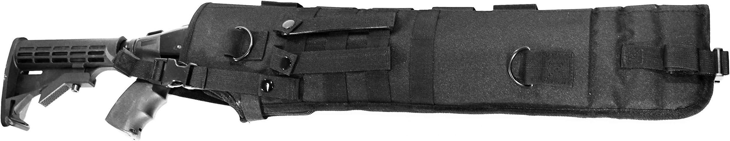 Tactical Scabbard Compatible with Mossberg 590 Shockwave – MOLLE Soft Carry Case, Padded Sling, Adjustable 20–25 Inch, Black