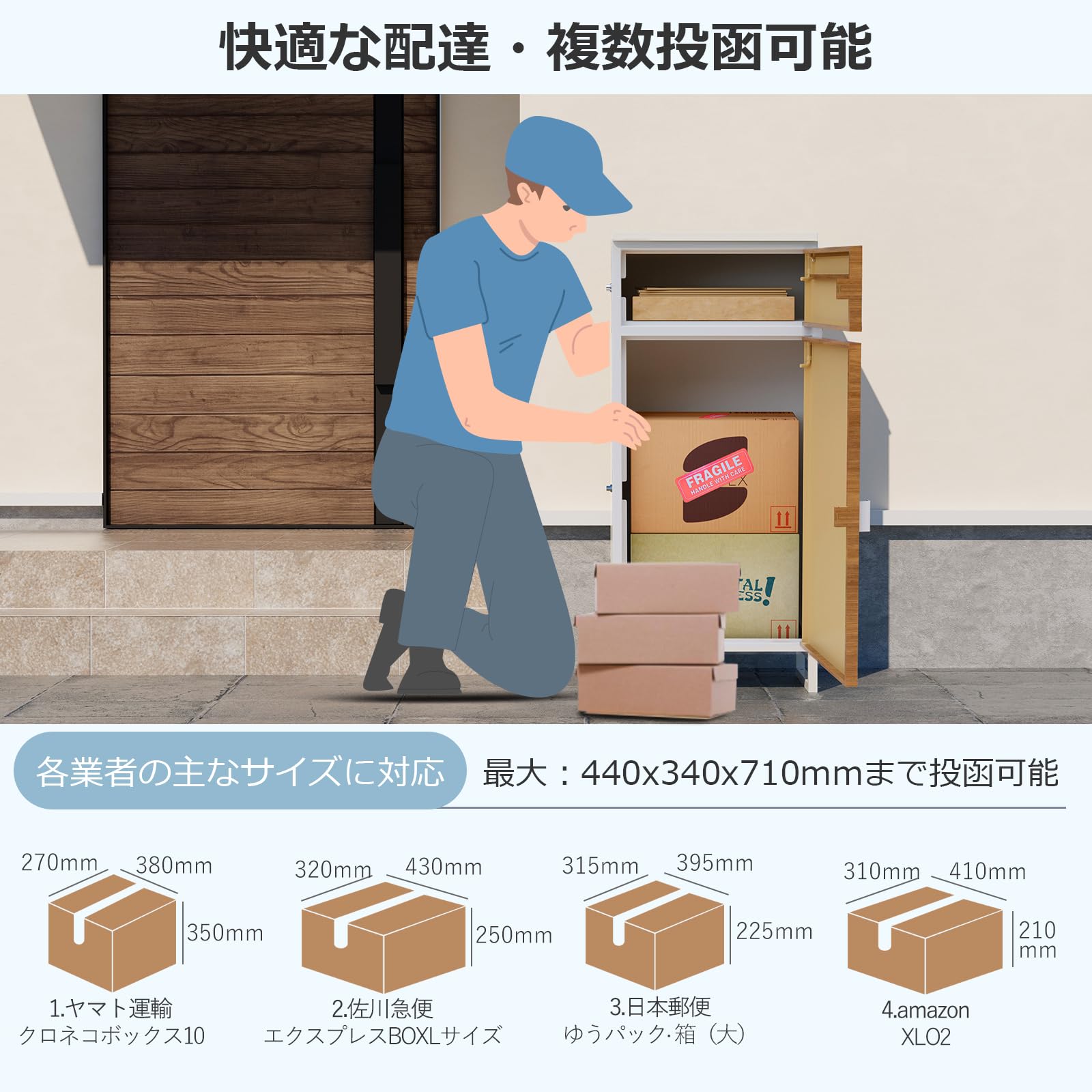 SHUHUA 宅配ボックス 郵便受け 置き配ボックス ポスト 受け取りボックス SHUHUA 宅配ボックス 郵便受け 置き配ボックス ポスト 受け取り