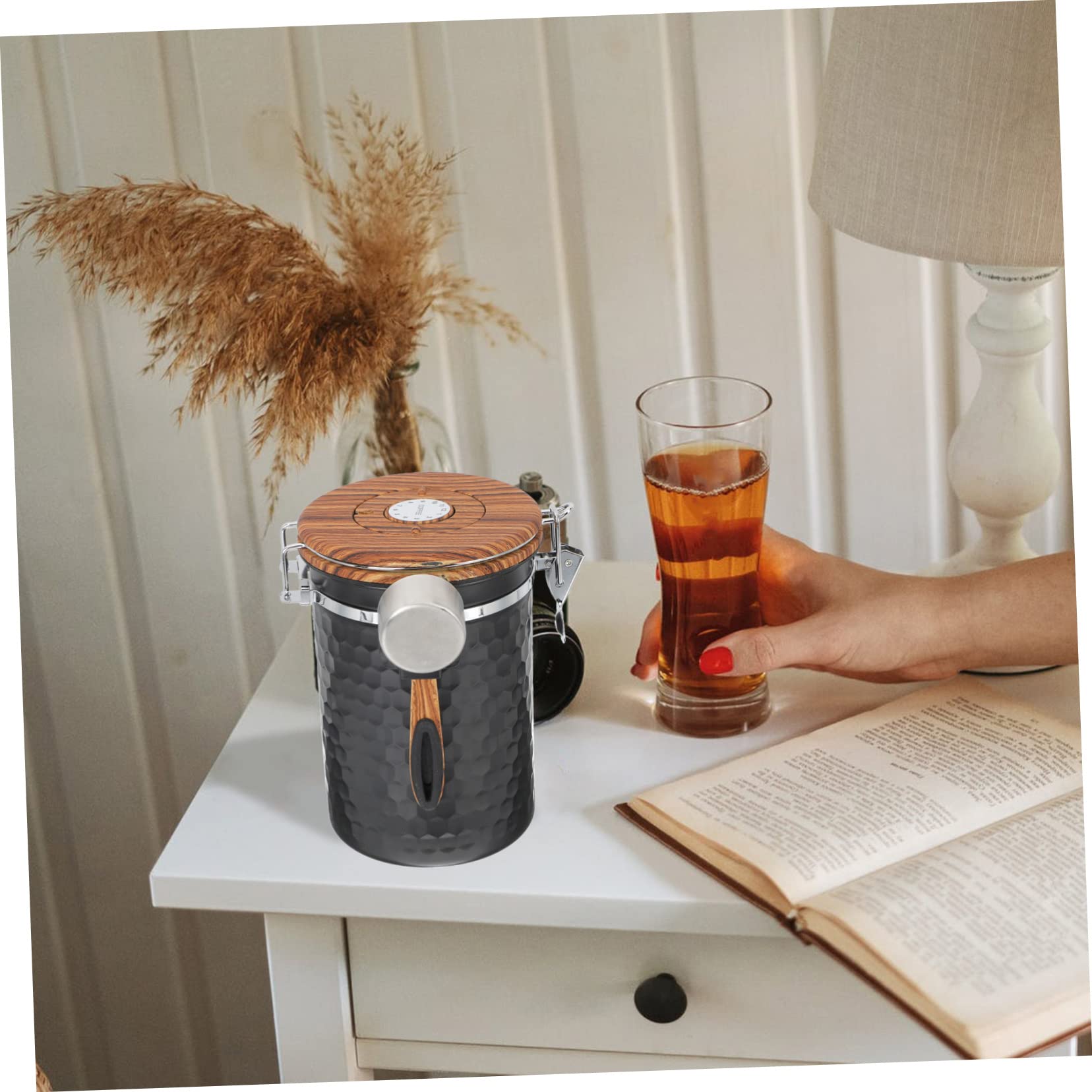 Alipis Barattolo Porta Caffe Ermetico 1, 8 in Acciaio Inossidabile