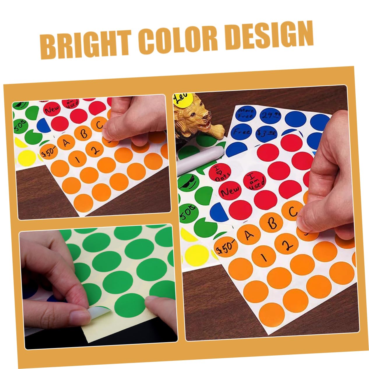 Homoyoyo 5 Set Adesivi A Punti Colorati Punto Etichette Adesive Circolari Autoadesivo Etichette Circolari Adesivi Del Diario Rotondi Piccoli Del Cerchio Carta 50 Fogli*5
