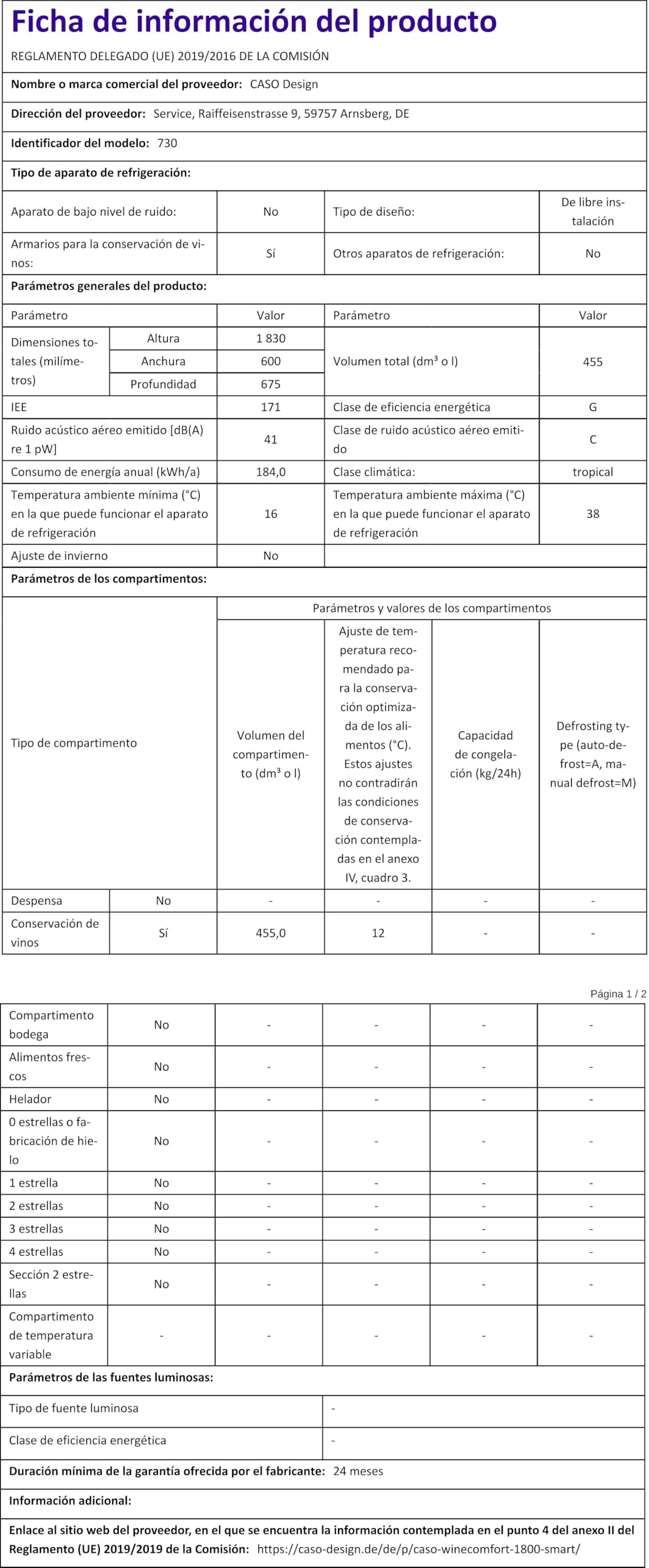 Caso WineComfort 1800 Smart-App Weintemperierer Kompressortechnik 180 Flaschen Weinkühlschrank Edelstahl Glas