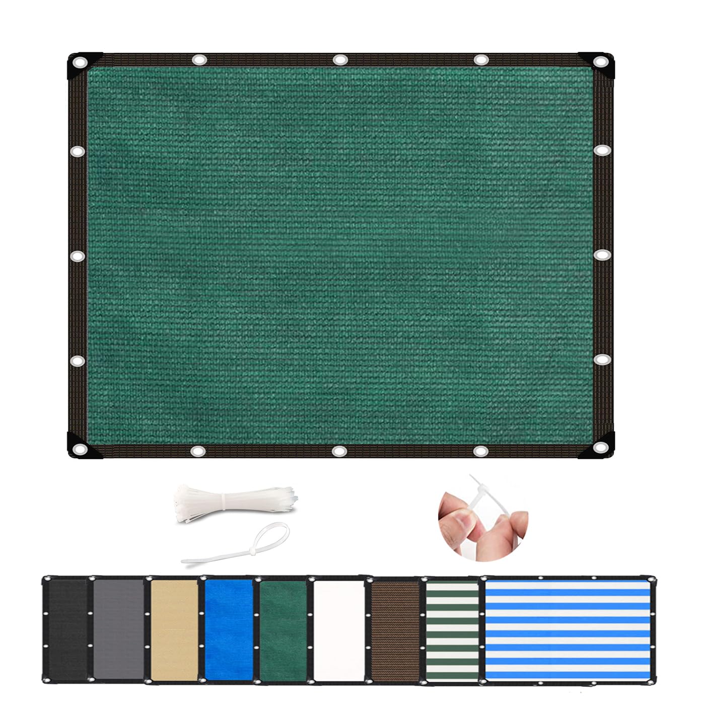Ygann Garden Shade Net Fabric Shade Net Outdoor Fence Screen, Backyard, Patio, Balcony, Including Cable Ties 8 Days Delivery, 9 Colors, 195 Sizes