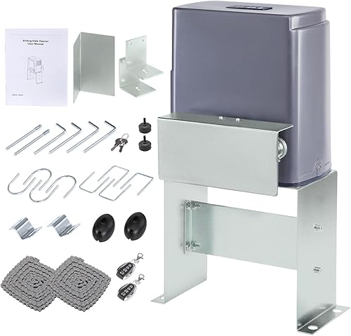 Miniatura 8 de CO-Z APLICACIÓN - Abridor de puerta deslizante automático inteligente, abridor de puerta eléctrico de 280 W para puertas de hasta 1400 libras y 40