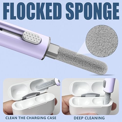 Vista 33 de Inesore Kit de limpieza para Airpods Pro 3 2 1 Series, herramienta de limpieza multifunción para auriculares, auriculares, iPhone, altavoz