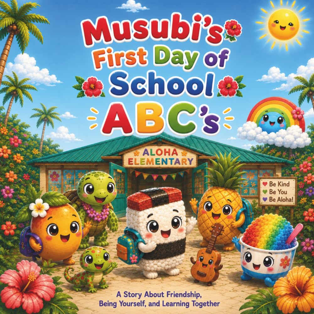 Musubi's First Day of School - ABC's: A story about friendship, being yourself, and learning together