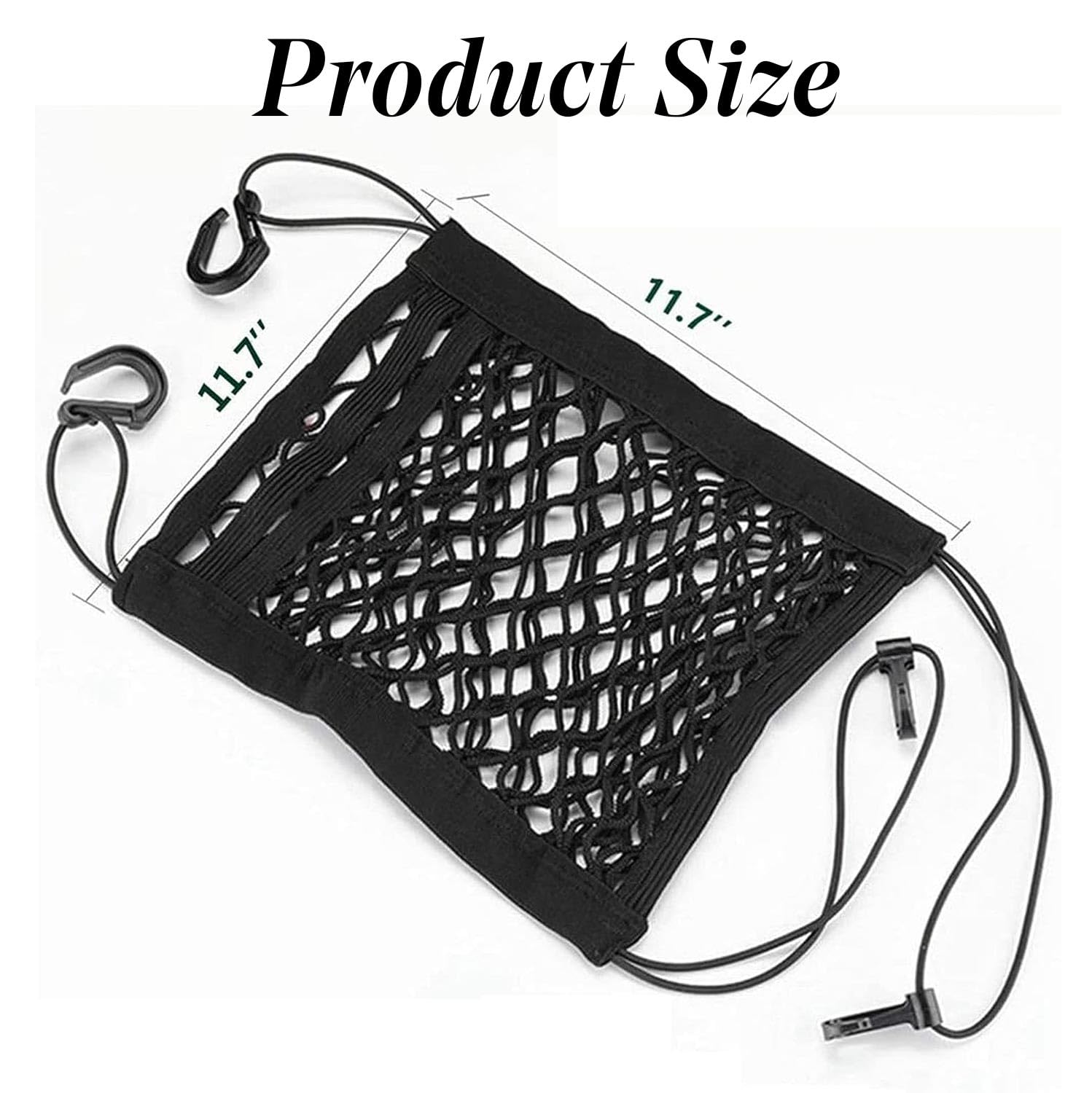 Car Dog Guard Pet Barrier Dog Car Net Barrier with Auto Safety Mesh Organizer Stretchable Storage Bag Universal for Cars SUVs,3 Layer Pet Dogs Car Driving Accessories Safety Travel - Image 2