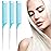 Long Steel Pin Rat Tail Combs Set: 3 Pieces Teasing Hair Combs for Salon Stylists - Includes Metal Parting Combs for Women (Blue)