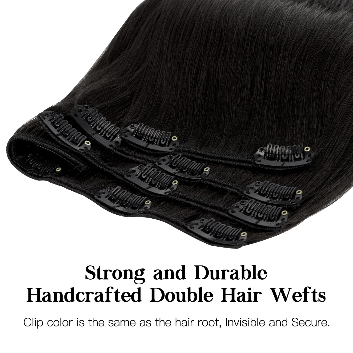 HOTBANANA Clip in Hair Extensions, Quick Wear & Full Head 22" #1 image 5