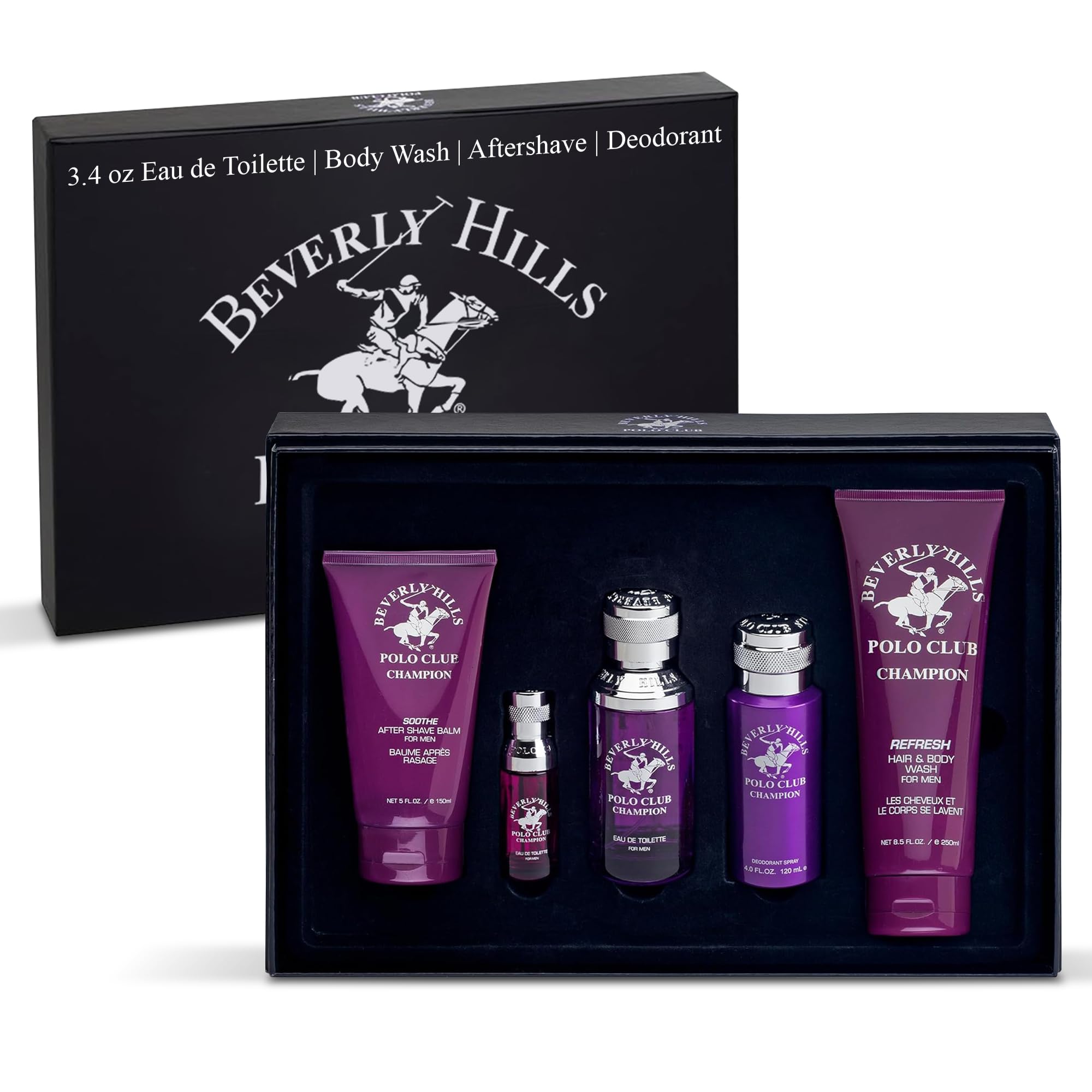 Amazon.com : Beverly Hills Polo Club Champion Men's Cologne Gift