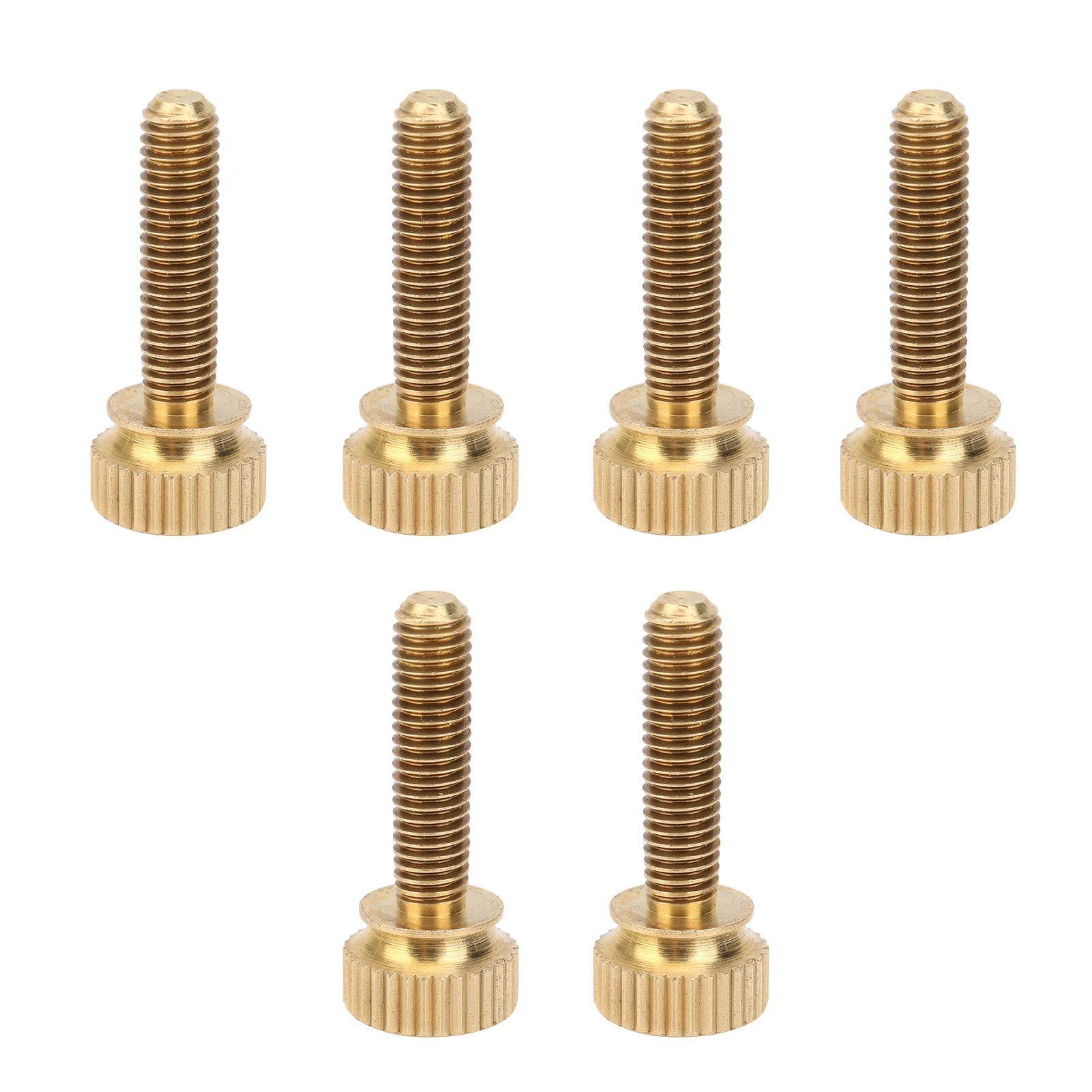50 tornillos de pulgar planos moleteados, sujetador antideslizante de cobre puro con cabeza redonda M5, tornillo de torsión moleteado para uso industrial y de construcción con resi (M5*20mm)