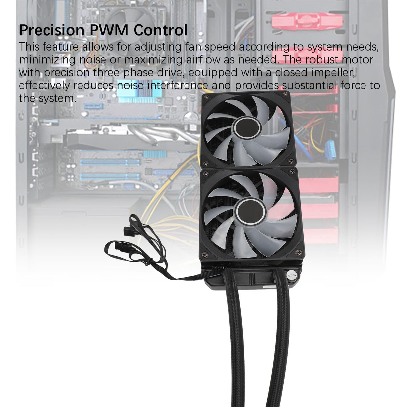 Alomejor Chłodnica CPU z Regulowanym ARGB światłem 240mm (BLACK)