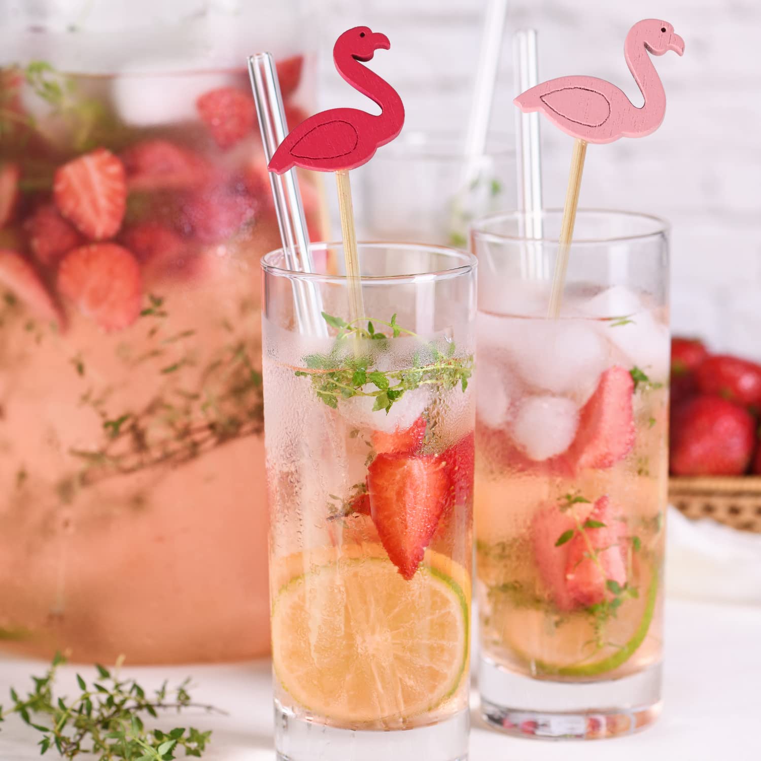 Flamingo Cocktail Picks, Set Of 200 | 4.7" Pink Bamboo Skewers For Drinks, Appetizers & Party Decor - View #11