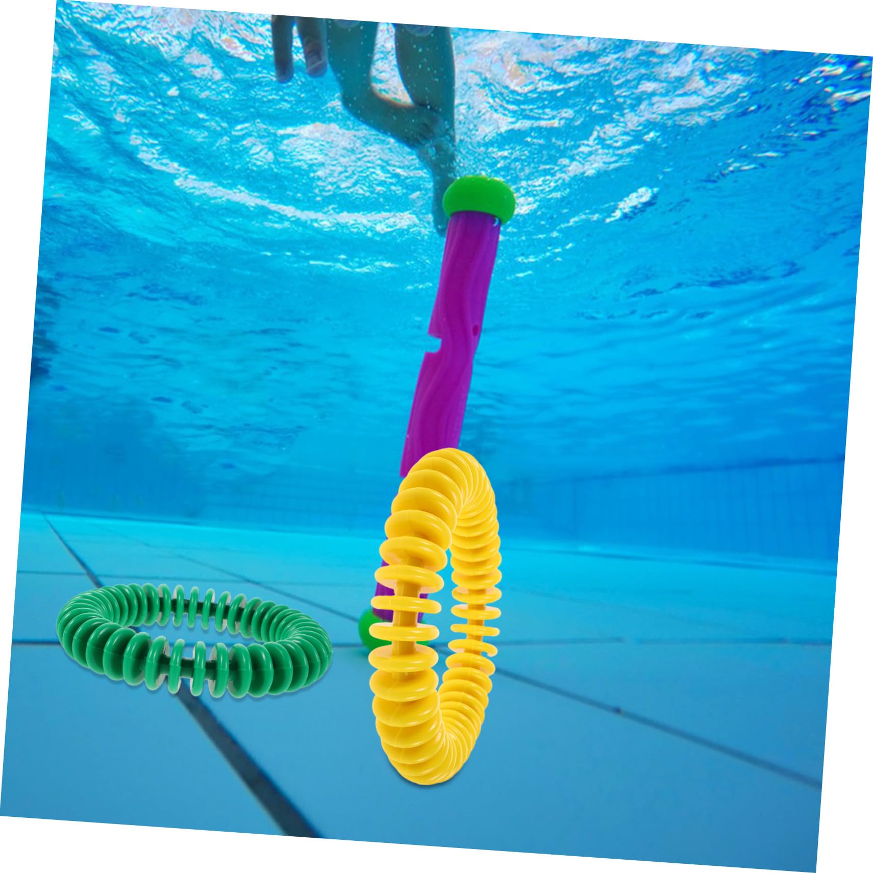 Abaodam 4pièces Jouets De Plongée avec Anneaux pour Piscine Accessoires Aquatiques Colorés pour Garçon Fille Équipement De Jeu pour Piscine