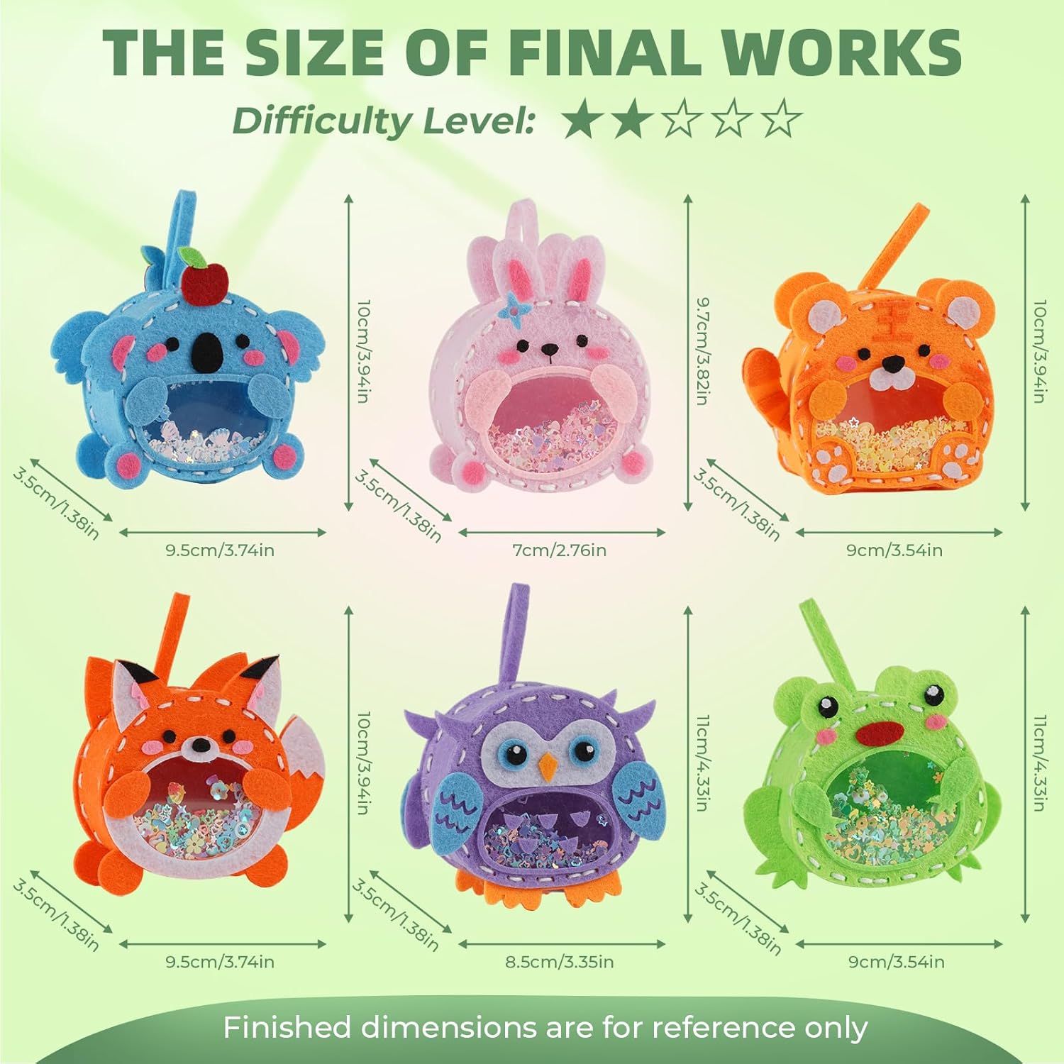 Gipony Sewing Kit for Kids, Toy，Fun and Educational Animal Craft Set for Boys and Girls Age 7-12, Sew Your Own Felt Animals Craft Kit for Beginners