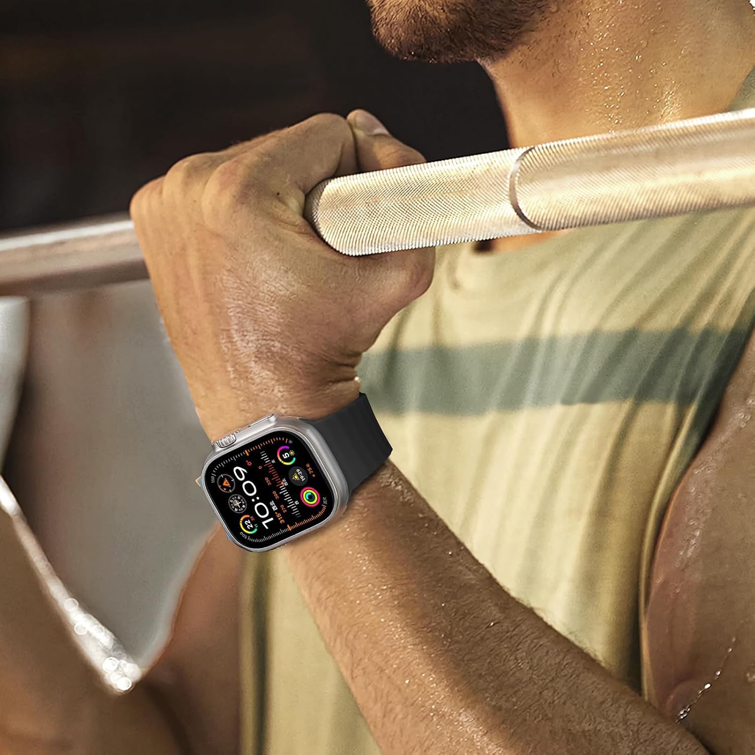 6 Pack Sport Bands for Apple Watch Ultra/3/2 Band 49mm 46mm 45mm 44mm 42mm 41mm 40mm 38mm iWatch Bands for Men Women,Waterproof Silicone Strap Wristband for Apple Watch Series 11 10 9 8 7 6 5 4 SE 3/2 - Image 8