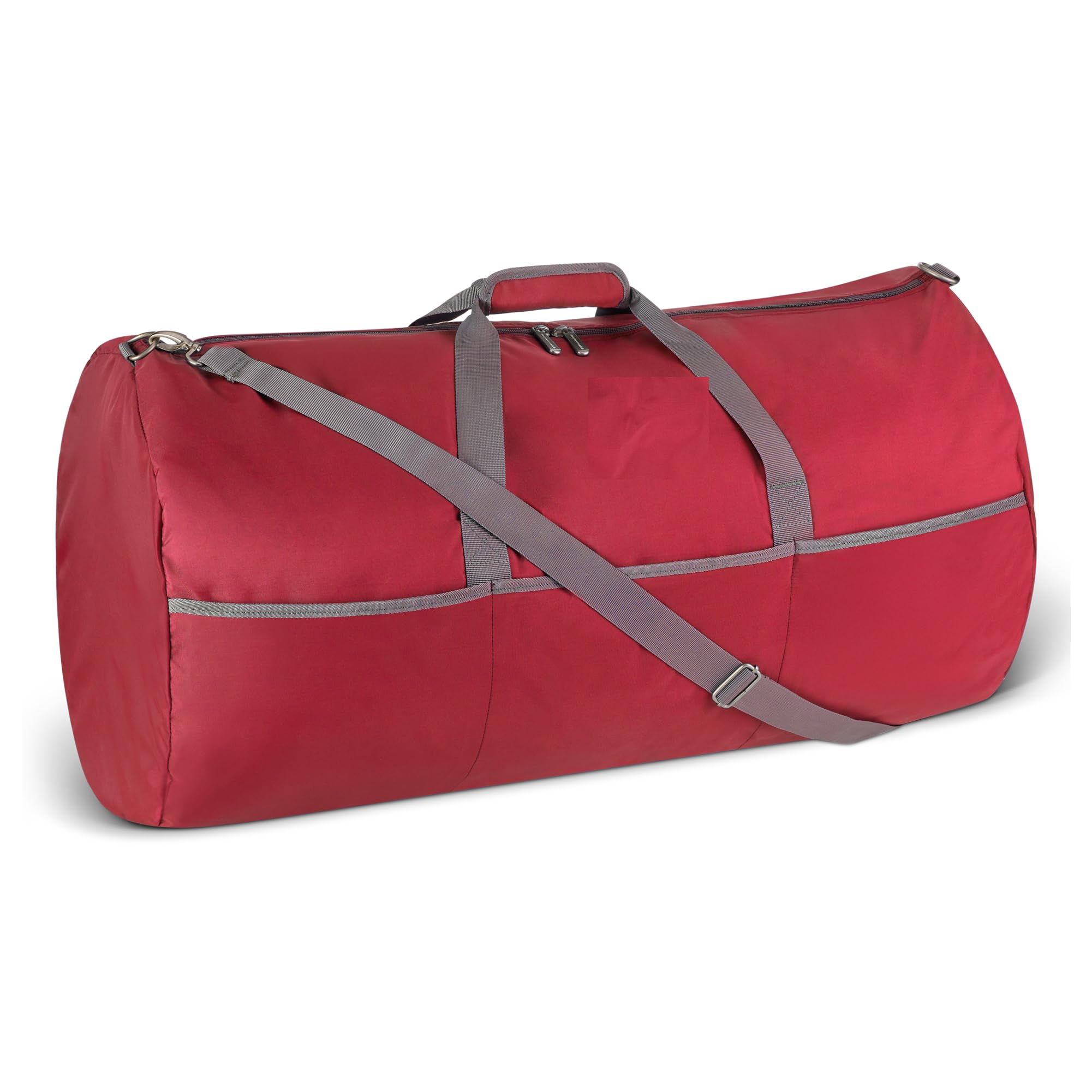 Amazon BasicsLarge Travel Bag and Gym Bag, Top Loop Handle, Weekend Holdall Bag, Duffle Bag, 98L, Red
