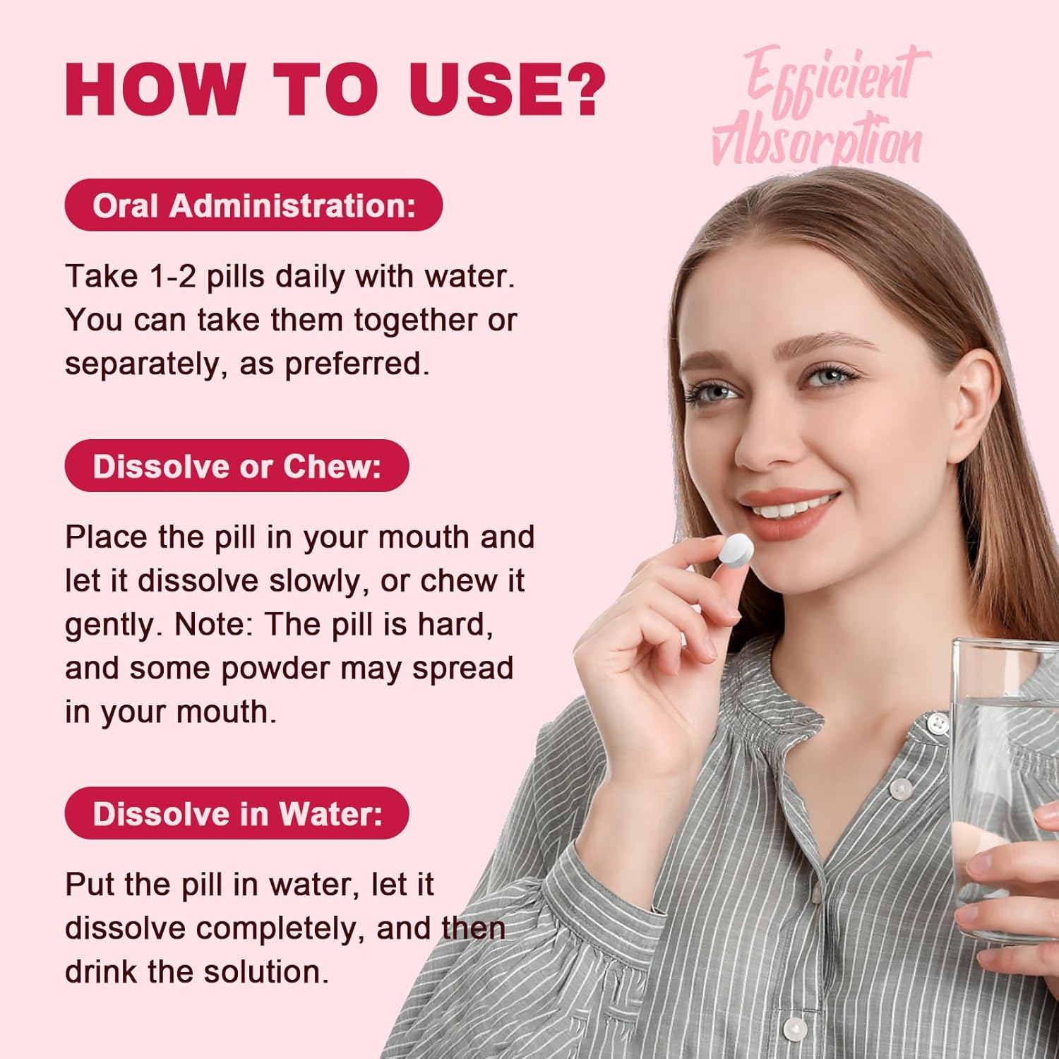 Calcium Citrate 1200 mg with Vitamin D3 Supplement for Women & Men, Calcium Magnesium Zinc D3 for Bone Muscle & Teeth Health - 120 Count - 60 Day Vegan Supply - Image 6