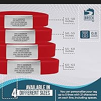 Vista 2 de SPRINT Pulsera de alerta médica para hombres y mujeres, pulsera de silicona elástica y elegante para identificación médica de emergencia