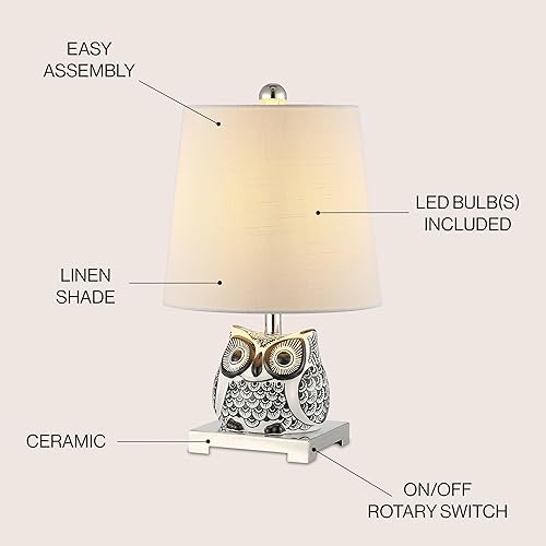 Miniatura 2 de JONATHAN Y JYL3014C Justina - Minilámpara led de mesa de 16 pulgadas, de cerámica, para casa de campo, dormitorio, sala de estar, oficina,