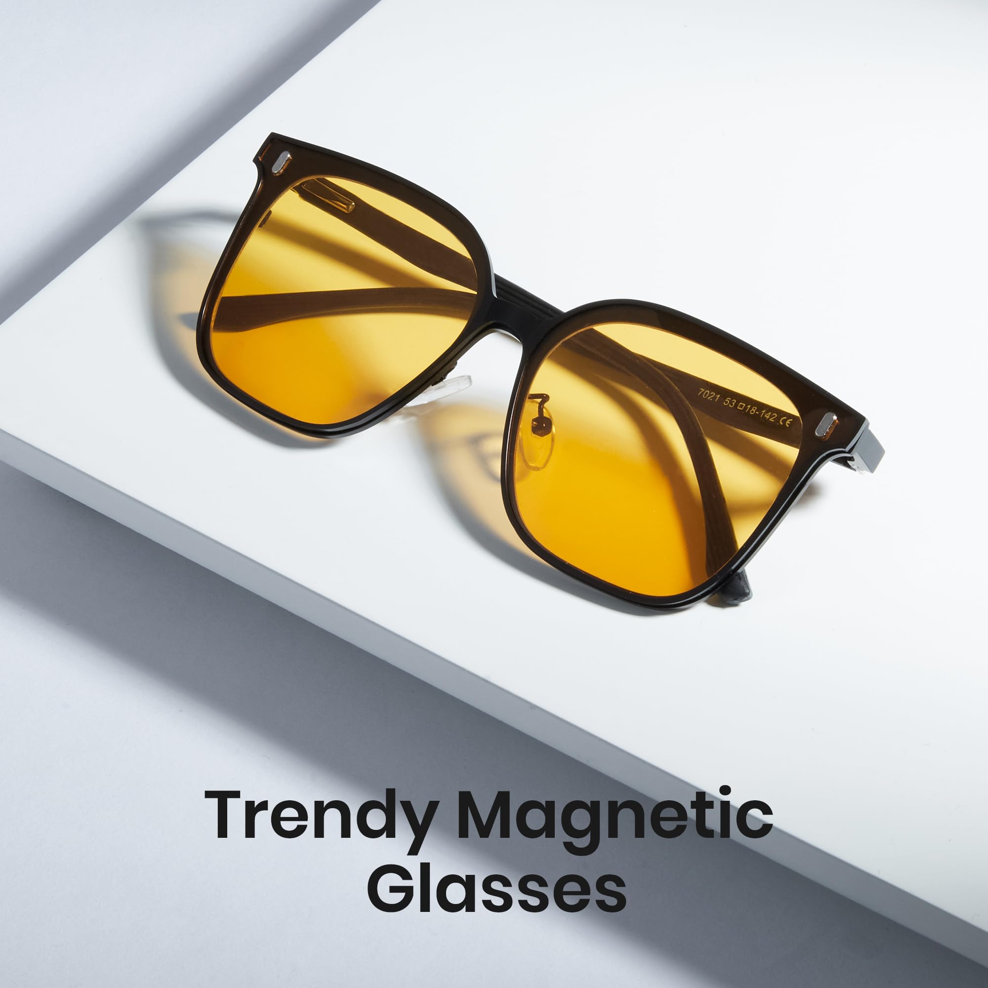 Cyxus Brillengestelle mit Magnetisch Clip Polarisierte Sonnenbrille Herren Damen Leichtes Rahmen Sonnenbrille UV 400 für Fahren Angeln Reisen P1210