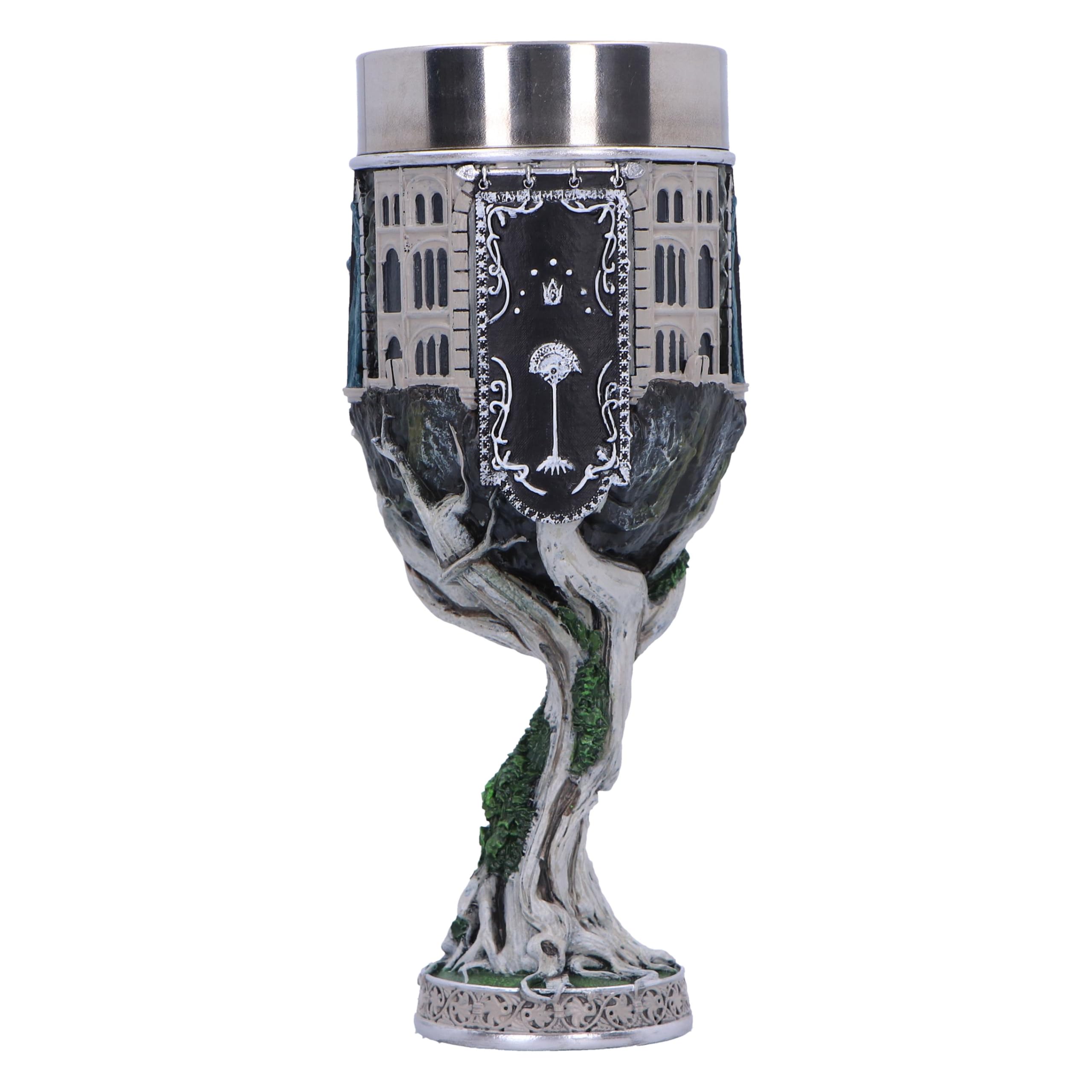 Nemesis Now Il Signore degli Anelli Calice Gondor 19 cm, Resina, Grigio, Merchandising ufficiale