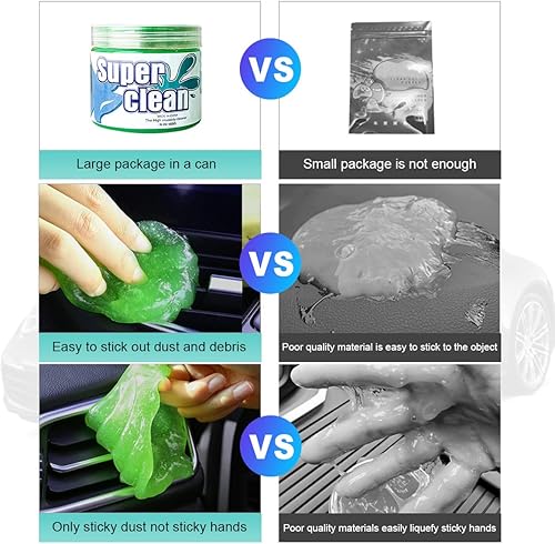 Miniatura 3 de Gel de limpieza de automóvil, kit de herramientas de limpieza de limo para detallado automático, masilla de limpieza para grietas de tablero y polvo