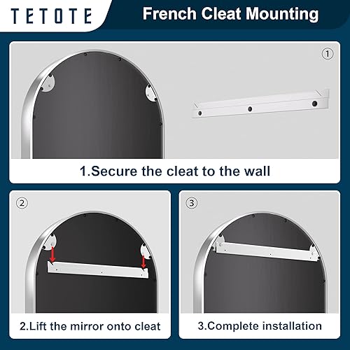 Miniatura 290 de TETOTE Espejo de 60 x 36 pulgadas para baño, espejo de tocador dorado de latón cepillado, espejo de pared grande rectangular con marco de metal Oro