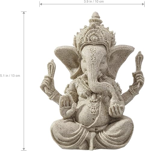 Miniatura 2 de rosenice Estatua de elefante escultura arenisca Ganesha Buda estatuilla hecha a mano