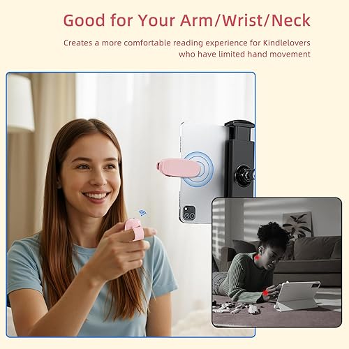 Miniatura 2 de Anillo giratorio de páginas para Kindle Paperwhite con bolsa Zipperd Srtage, control remoto para iPhone, iPad, tabletas Android, lectores