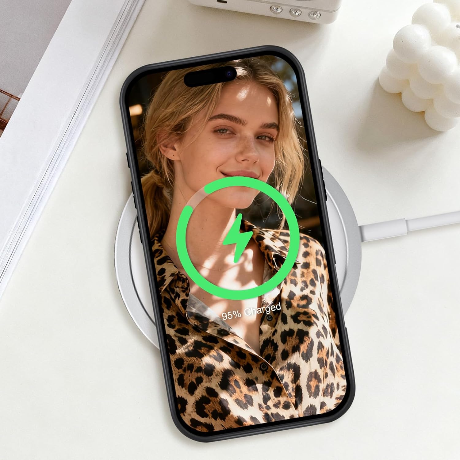 Compatible with iPhone 16 Pro Case 6.3 inch,Tortoise Shell Retro Amber Brown Cheetah Print Leopard, Classic Soft TPU Protective Shockproof Case for iPhone 16 Pro - Image 5