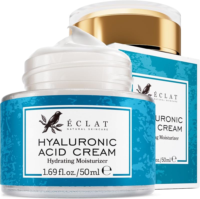 Hyaluronic Acid Cream – Hydrating Moisturizer with Ceramides & Vitamin B5 - Hyaluronic Acid Moisturizer for Soothing Dull & Dry Skin - Anti Aging Face Cream for Women and Men 50 ml