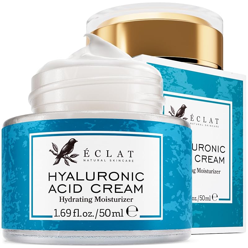 Eclat Skincare Creme facial com ácido hialurônico, ceramidas e vitamina B5, 50 mL