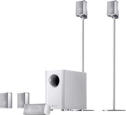 Canton Movie 1005 Impianto cinema con subwoofer composto satellitari 100 Watt center 100 Watt impianti audio surround 100 Watt subwoofer 120 Watt colore Bianco Canton Movie 1005 Impianto cinema con subwoofer composto satellitari 100 Watt center 100 Watt impianti audio surround 100 Watt subwoofer 120 Watt colore Bianco