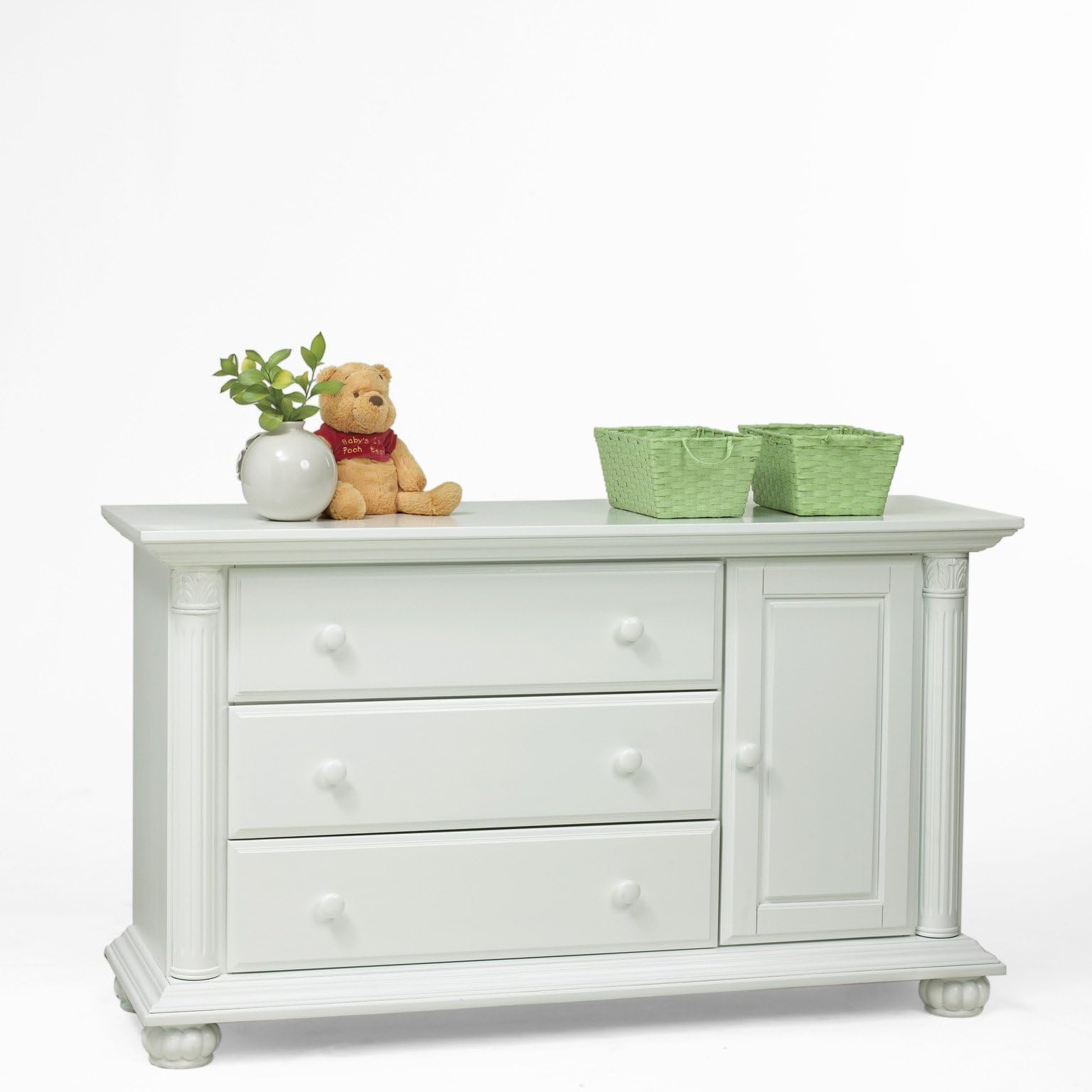 Baby Cache Heritage Combo Drawer, White (Discontinued by Manufacturer)