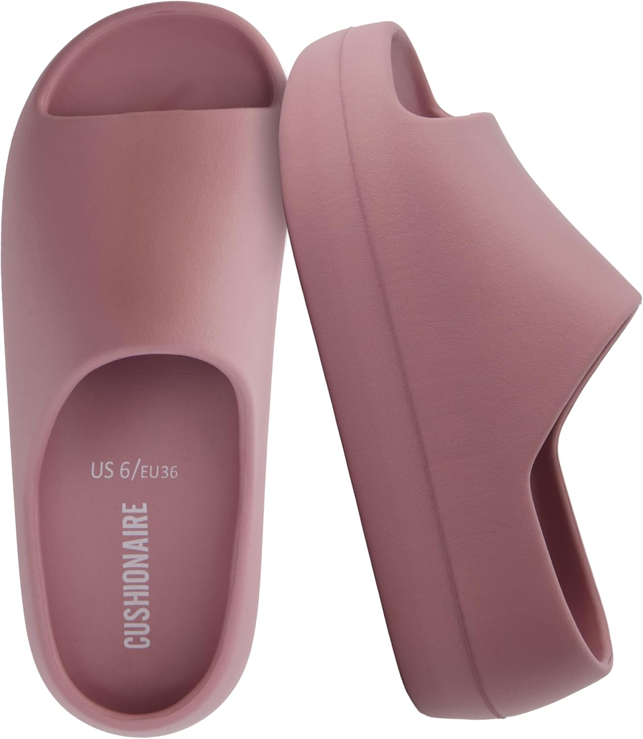 CUSHIONAIRE Women's Harrison platform slide sandal with +Comfort