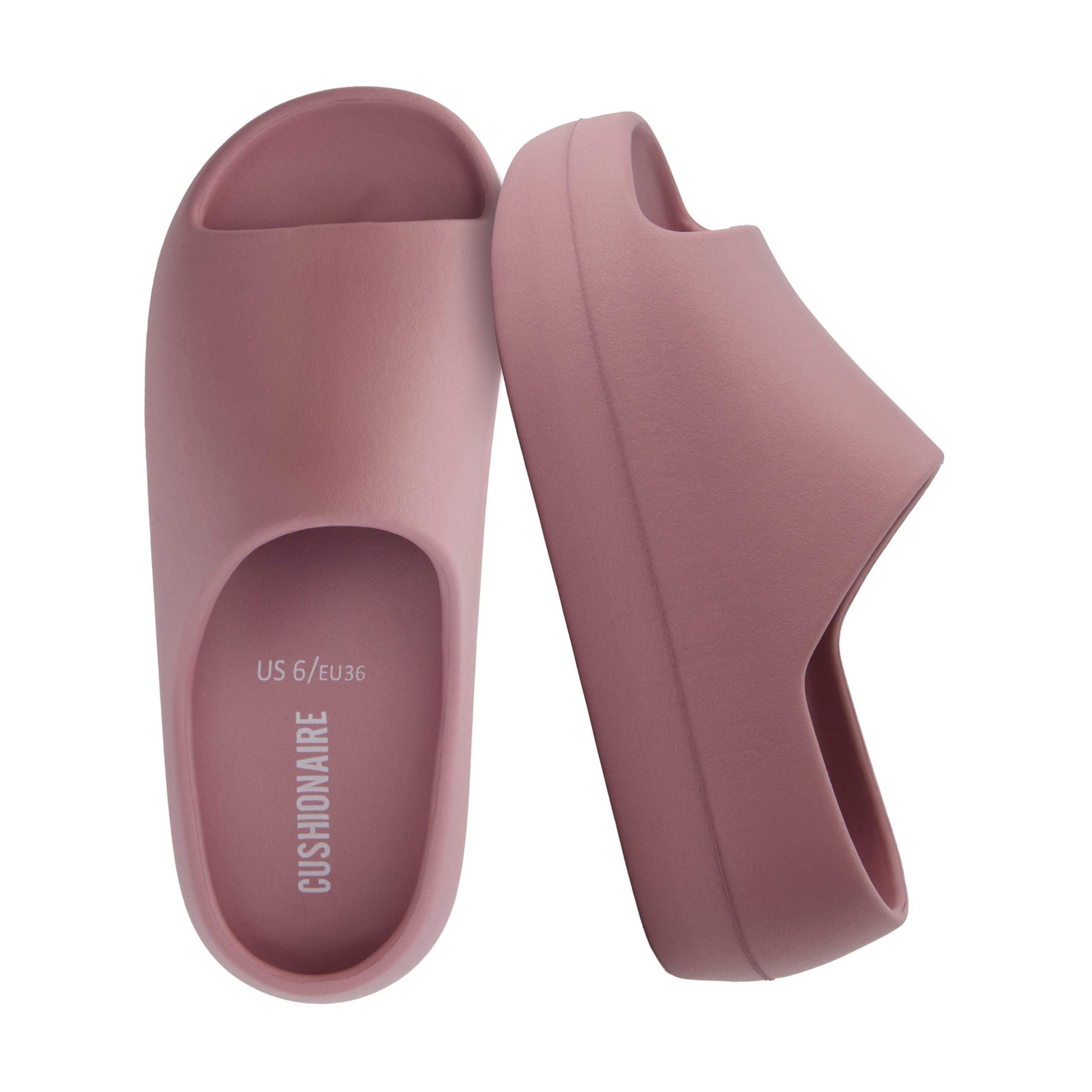 CUSHIONAIRE Women's Harrison platform slide sandal with +Comfort
