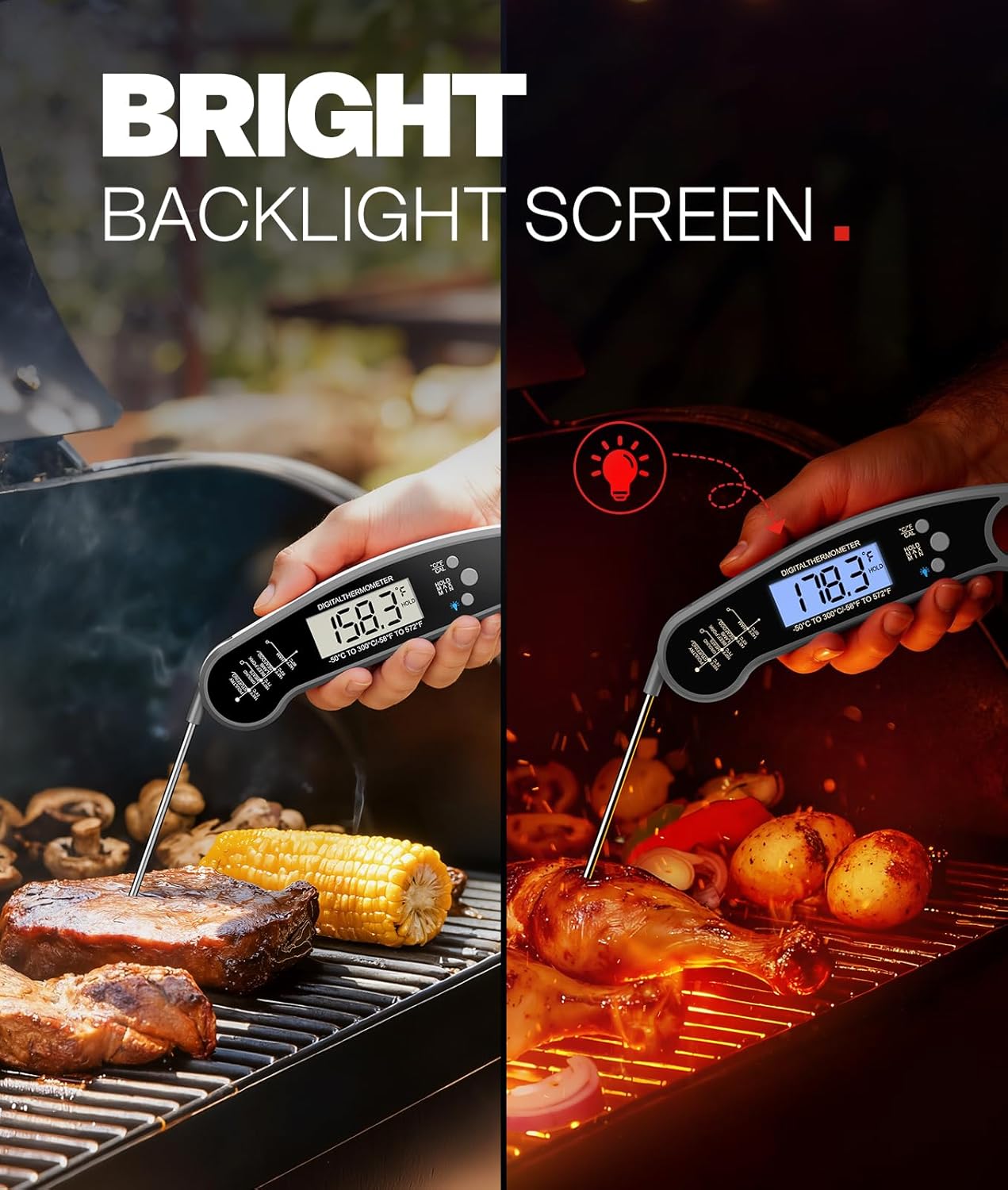 AYMDKI Digital Meat Thermometer with and without backlight