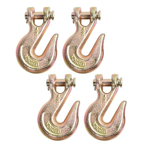 Miniatura 8 de Gancho deslizante de horquilla de 516 pulgadas con pestillo de seguridad, forjado G70 de capacidad de 14,000 libras, ganchos de cadena de seguridad
