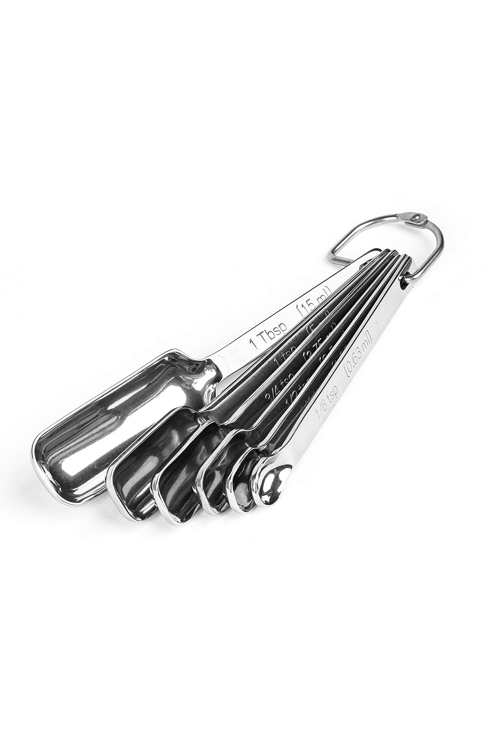 Taza Kitchenware - Set di 13 tazze e cucchiai dosatori in acciaio INOX, in metallo, durevoli, impilabili, compatti, facili da usare