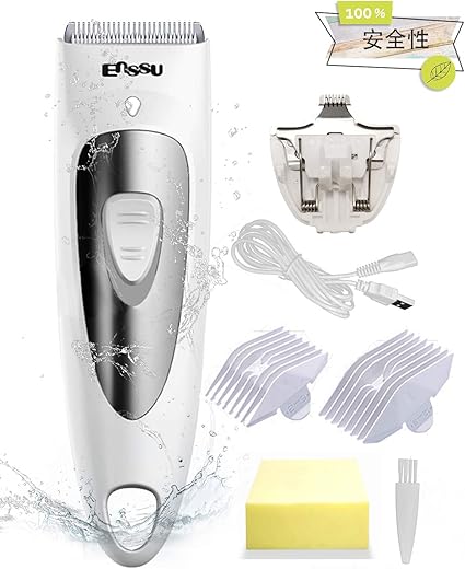Amazon Usb充電電気バリカン家庭用ヘアカッター丸洗い超静音設計防水 3 12mm対応 散髪 ショートヘア用 子供用 お手入れ簡単 白黒 Enssu バリカン ヘアカッター