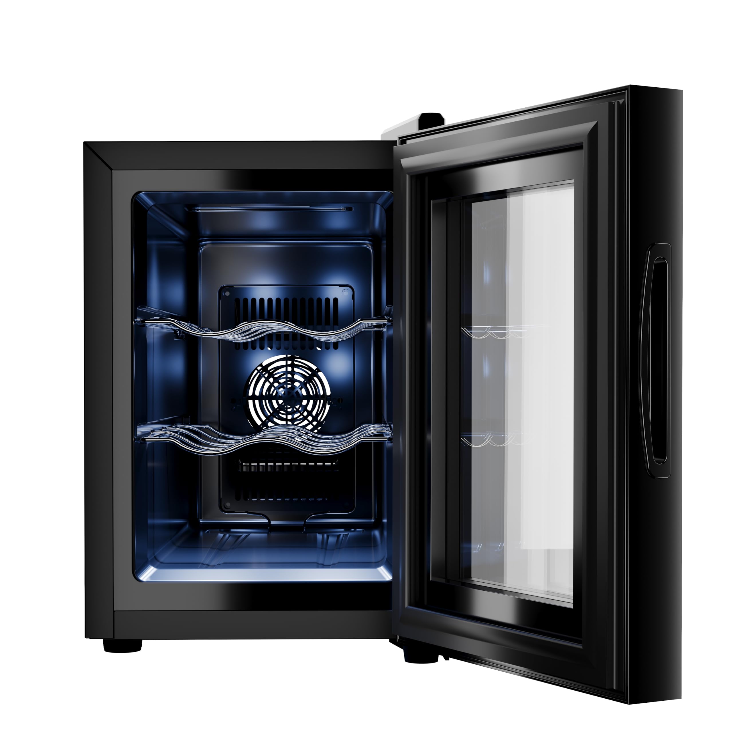 Tristar Cantinetta vino Grande Saignée – Per fino a 6 bottiglie – 17 L – Termoelettrica – Porta in vetro – Display LED touch – Luce interna – WR-7506 [Classe di efficienza energetica E]