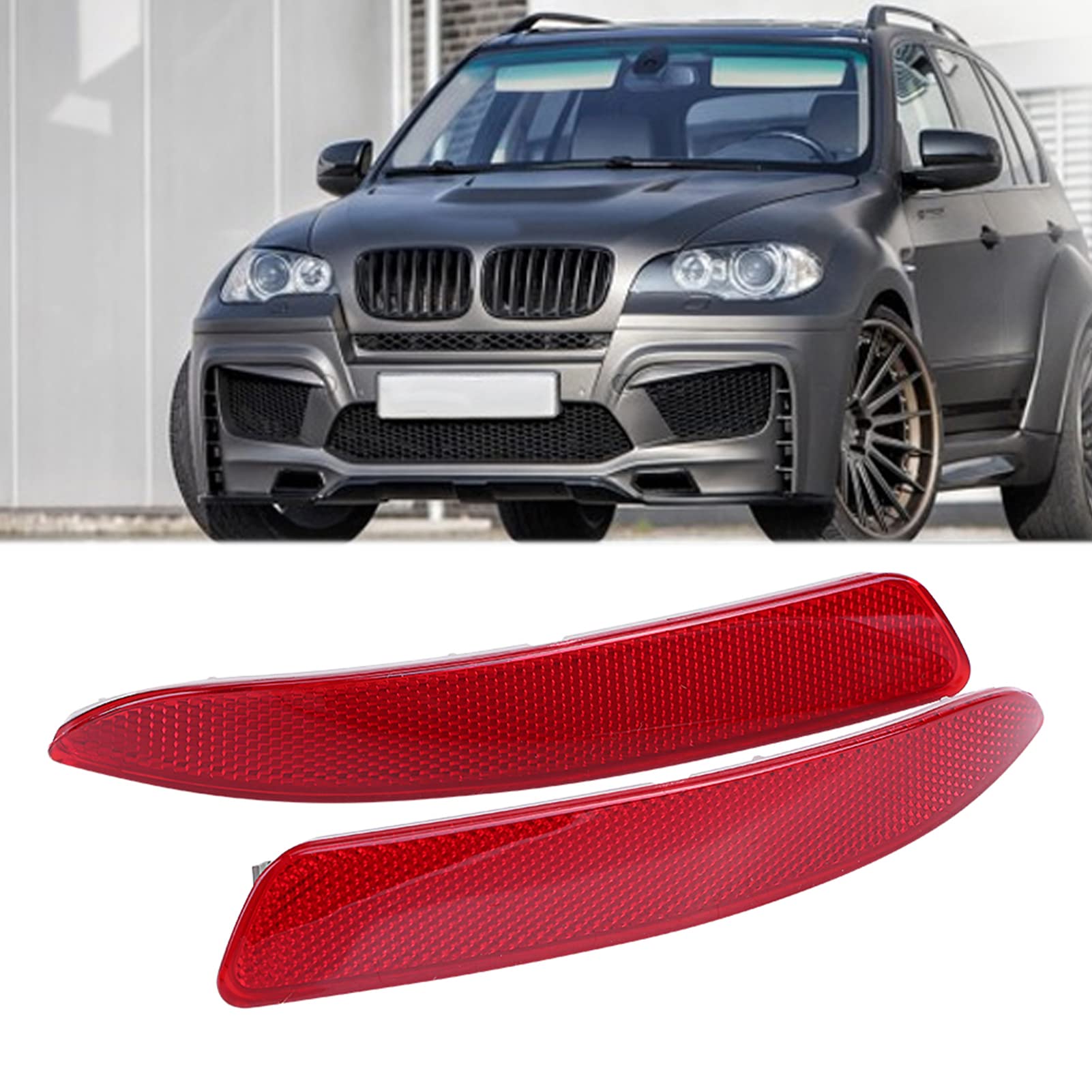 Réflecteur de pare-chocs arrière, gauche et droit Réflecteur de pare-chocs arrière pour BMW E70 X5 2007-2013 63217158949 63217158950